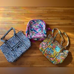 Vera Bradley tote/backpack bundle.  See below for pics and descriptions